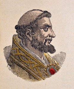 Retrato del Papa Pelagio I (556-561) de Italian School