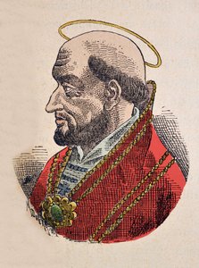 Retrato del Papa Silverio (535-536) de Italian School