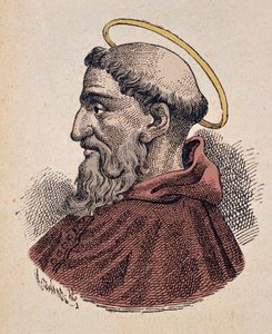 Retrato del Papa Telesforo (125-136/138) de Italian School