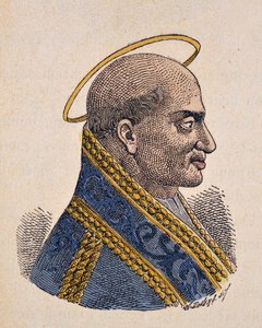 Retrato del Papa Zeferino (199-217) de Italian School