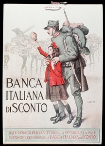 Postal del Banco Italiano de Descuento, 1917-18 de Italian School