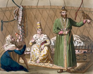 Príncipe y Jefe de Estado del pueblo Kirguís, c.1820s-30s de Italian School