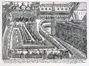 Procesión de Corpus Christi en la Piazza San Marco, 1876 de Italian School
