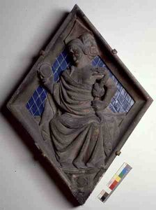 Prudencia, azulejo en relieve del Campanile de Italian School