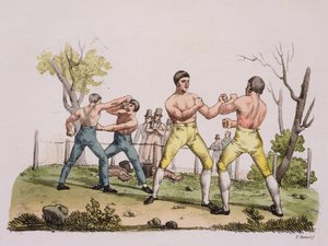 Pugilistas, lámina 31 de La Historia de las Naciones de Italian School