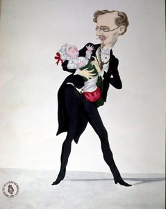 Risorgimento: caricatura representando al Ministro de Finanzas Bettino Ricasoli (1809-1880) 1865