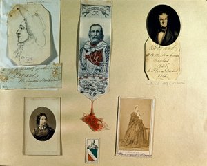 Risorgimento: collage alrededor del patriota italiano Giuseppe Garibaldi de Italian School
