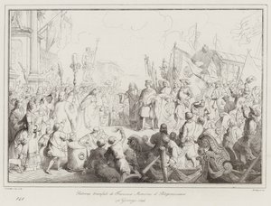 Retorno triunfal de Francesco Morosini el Peloponesiaco de Italian School