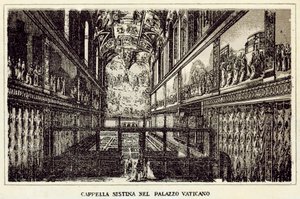 Roma: Capilla Sixtina en el Palacio Vaticano de Italian School