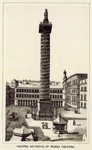 Roma: Columna de Antonino en Piazza Colonna