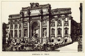 Roma: Fuente de Trevi de Italian School