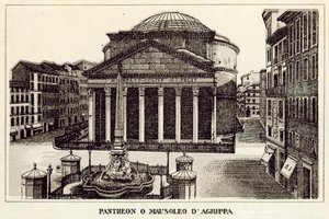 Roma: Panteón o Mausoleo de Agripa de Italian School