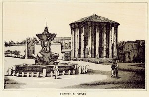 Roma: Templo de Vesta de Italian School