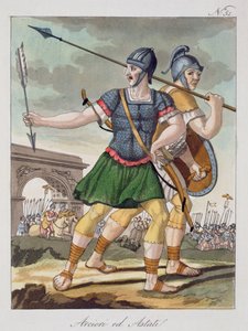 Arqueros romanos, de LAntica Roma, 1825 de Italian School