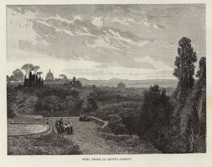 Roma desde la Quinta Corsini de Italian School