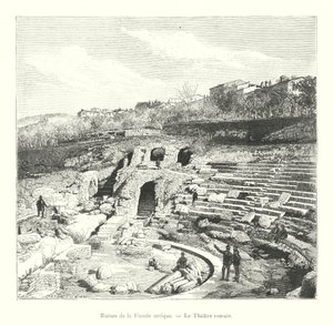 Ruinas de la antigua Fiesole, El Teatro romano de Italian School