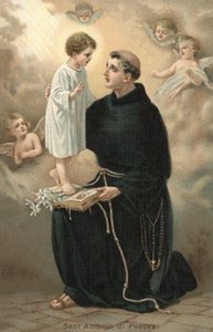 San Antonio de Padua (litografía en color)