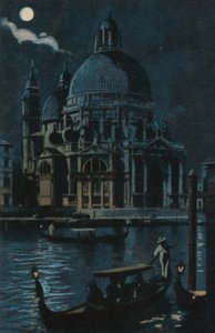 Santa Maria della Salute (litografía en color) de Italian School