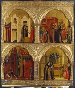 Escena de la vida de Santa Juliana. Pintura de un maestro veneciano, témpera sobre tabla, segunda mitad del siglo XIV. Arte italiano, Edad Media, Arte gótico. Hermitage estatal, San Petersburgo. de Italian School