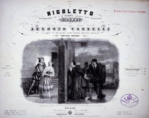 Partitura de "Rigoletto" de Verdi.