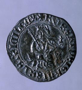 Moneda de plata acuñada en la época del Rey de Nápoles Roberto I de Anjou (1275-1343) de Italian School