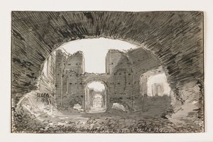 Boceto de los Baños de Caracalla de Italian School