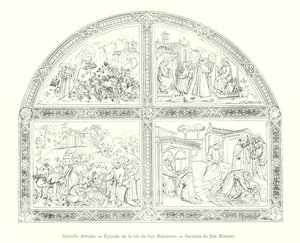 Spinello Aretino, Episodio de la vida de San Benedetto, Sacristía de San Miniato de Italian School