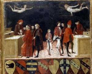 Las finanzas del Estado en tiempos de paz y de guerra - por Ciabella (o Crabella) de Italian School