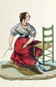 Fabricante de sillas de paja de Italian School