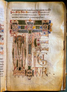 Te igitur Página de un Misal y Sacramental Representativo. Hecho en el siglo XI en el monasterio de Sant