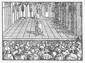 Escenario de Terencio, c.1563 de Italian School