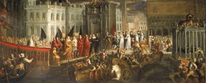 La llegada de Morosina Morosini Grimani al Palazzo Ducale, Venecia de Italian School