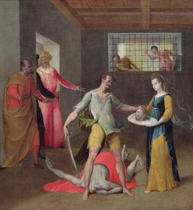 La decapitación de San Juan Bautista de Italian School