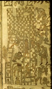 La construcción de la Torre de Babel, 1166 de Italian School
