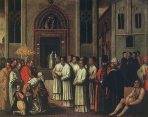 El Dogo Ziani se encuentra con el Papa Alejandro III (1105-81) en la Carita en 1172