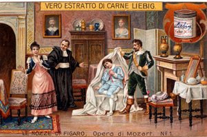 La exposición de Cherubino, escena de "Las bodas de Fígaro" de Wolfgang Amadeus Mozart de Italian School