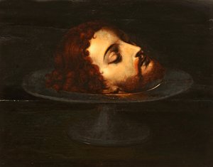 La cabeza de San Juan Bautista en una bandeja de Italian School