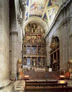 El altar mayor en la Basílica de Italian School