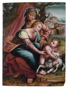 La Madonna y el Niño con Santa Ana, Norte de Italia de Italian School