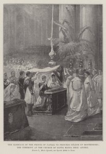 El matrimonio del Príncipe de Nápoles con la Princesa Helena de Montenegro, la ceremonia en la Iglesia de Santa Maria Degl