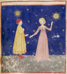 El encuentro de Dante (1265-1321) y Beatriz de Italian School