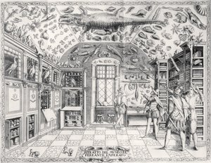 El Museo de Historia Natural del Emperador Fernando III de Historia Naturale por Ferrante Imperato (1550-1631) pub. en 1672 de Italian School