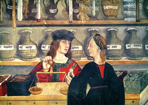 La Farmacia, detalle, pintura anónima, Val d