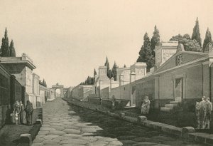 La calle de las tumbas como era de Italian School