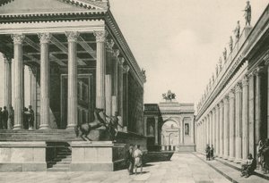 El templo de Júpiter y el arco de Nerón como eran de Italian School