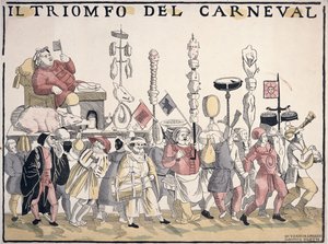 El Triunfo del Carnaval (grabado a color)