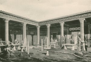 El viridarium en la casa de los Vettii. Como era de Italian School