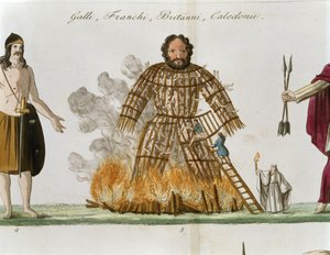 El hombre de mimbre, de "La historia de las naciones" (litografía)