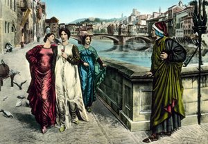 El encuentro de Dante y Beatriz