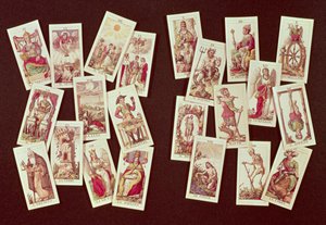 Las cartas del tarot del Arcano Mayor de Italian School